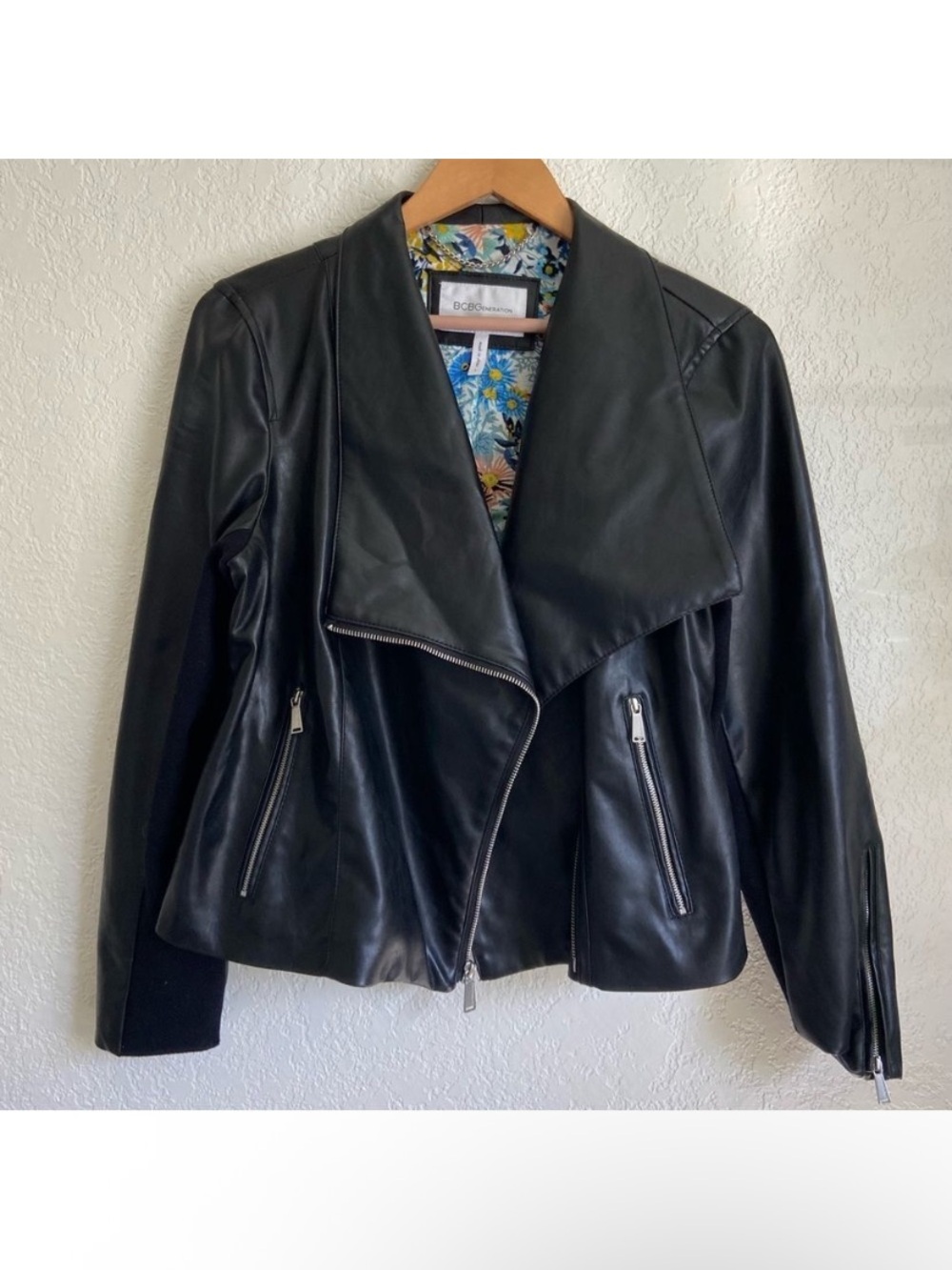 BCBGeneration Faux Leather Moto Jacket